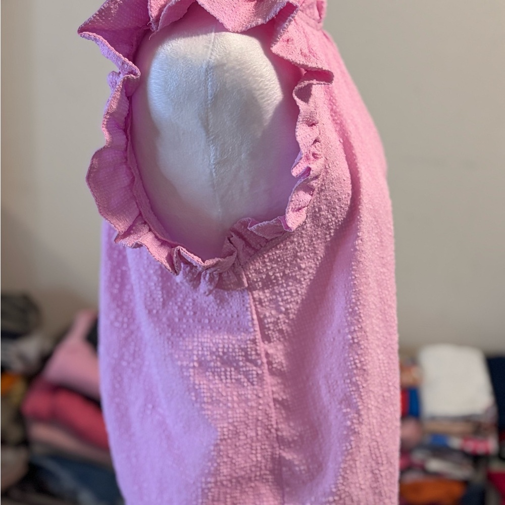 Pink Ruffled Relaxed Blouse - Picture 3 of 7
